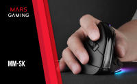 Mars Gaming MM-SK, Ratón Gaming Inalámbrico Vertical, Diseño Ergonómico, Iluminación RGB Chroma, Sensor Óptico Pixart 8000DPI, Switches Mecánicos Huano, 9 Botones Programables, Ratón PC Tri-Mode Negro o Blanco - details 0