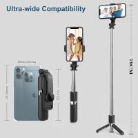 Palo Selfie Trípode, Trípode para Movil, Mini trípode de palo de Selfie para mesa, Mini Extensible 4 en1 Selfie Stick de Aluminio con Mando a Distancia Inalámbrico, Trípode Portátil, Soporte Giratorio de 360° para movil. - details 0