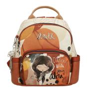 Mochila antittobo Anekke Alma - Mochila de mujer - Compartimento principal con cierre de cremallera - Dos bolsillos frontales con cierre de cremallera - Asas anchas regulables - Ref. 40705-213 - Mide 28 x 29 x 14 cm - details 0