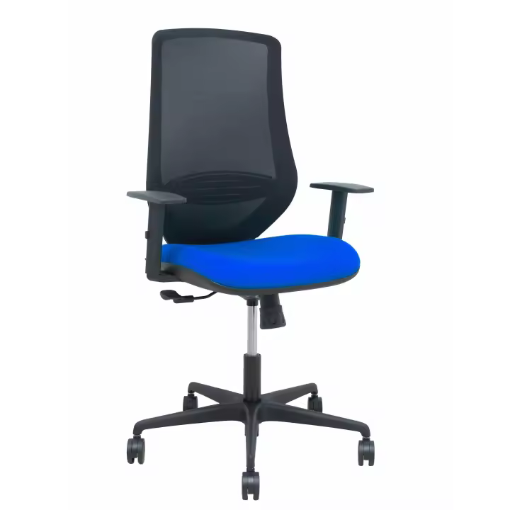Silla Mardos sincro malla negra bali azul brazo regulable - 1