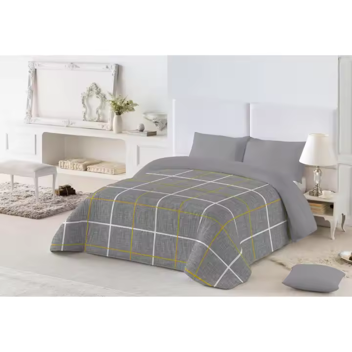 NORA HOME Edredon Acolchado Microfibra Tacto Seda - GALES. Relleno 250 gr/m². Antialérgico y Antibacterias - 1