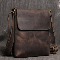 Bolso cruzado de piel auténtica para hombre, bandolera de hombro de piel de vaca de 7,9 pulgadas para iPad - details 3