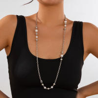 Collar Largo Ajustable Con Perlas Minimalistas Y Cuentas CCB Para Mujer IngeSight.Z Joyería De Calle Estilo Punk Adorno Para Fiesta - details 3