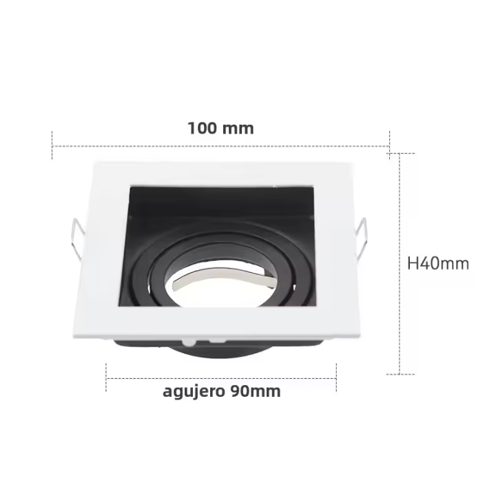 Lámpara De Pared LED Para Bombillas GU10 Iluminación De Punto Fijo Para Dormitorio Y Cocina Montaje Revestido En Aluminio Negro - 1