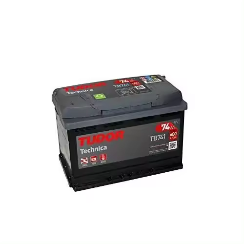 Batería para coche Tudor Exide Technica 74Ah, 12V. Dimensiones: 278 x 175 x 190. Borne izquierda. - 1