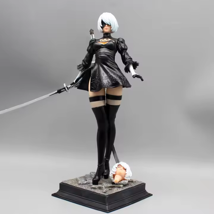 Figura De Juego Nier Automata 2B 27.5cm Cuatro Estilos Estatua De Mecha Lifeform Decoración De Escritorio Regalo De Juguetes Para Coleccionistas - 1