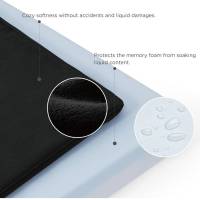 Cama tipo jaula para perros, cálida, gris, marrón, para perros medianos y pequeños, con funda impermeable extraíble, lavable a máquina, de felpa, color azul. - details 0