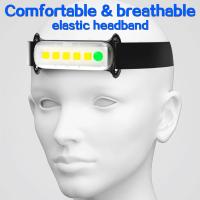 Linterna Frontal LED COB Potente Recargable 3 Modos De Interruptor Impermeable Para Camping Caza Senderismo Y Correr - details 6