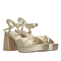 Davinia Shoes Sandalia de tacon para mujer, con cierre de hebilla. Shoes&Blues.es S-2386-Oro - details 0