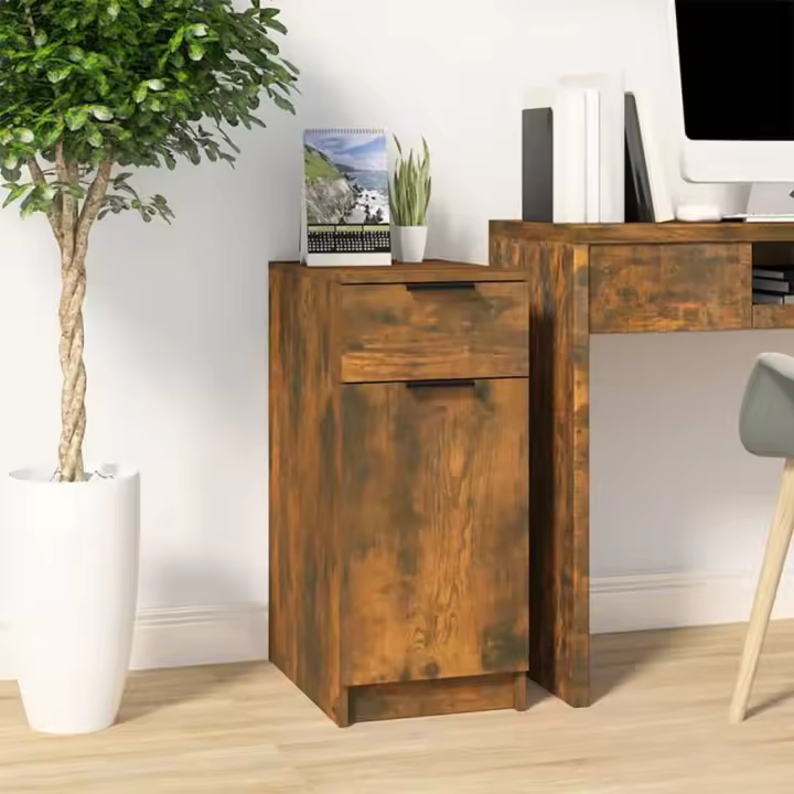 Roble Humo Escorio Gabinete 33,5x50x75cm Multicapa Madeira - 1