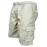 Shorts De Verano 2024 Para Hombre Estilo Militar Cargo Con Bolsillos Pantalones Rectos Elásticos De Cintura Media Algodón Y Poliéster - details 7