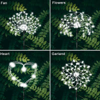 1PCS 490Leds Luces De Fuego Solar Para Jardín Impermeables Con 8 Modos De Iluminación Decoración De Navidad Para Jardín Y Paisaje - details 10