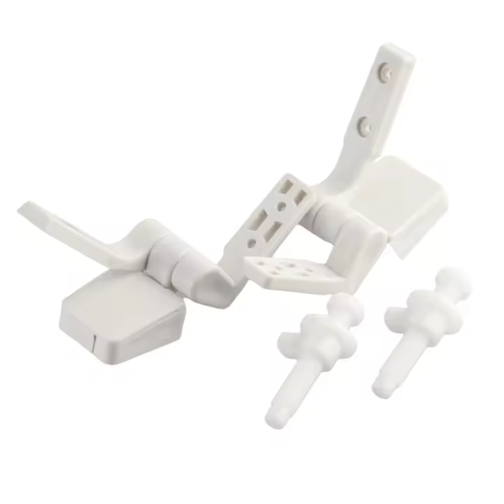 Paquete De 1 Pared De Inodoro En Plástico Blanco Con Tapa Y Resorte Reemplazo Con Tornillos Y Tornillos Apto Para Inodoros Y Baños Herramienta Pequeña - 1