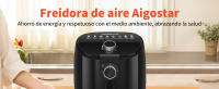Combo Freidora de Aire 1500W 4L + 2 Pulverizadores Aceite Spray Cristal, BPA-Free, temperatura de 80-200℃, temporizador de 30 Min, AIGOSTAR - details 0