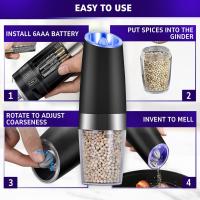Molinillo Eléctrico automático para pimienta y sal, herramienta de cocina con luz LED, ajustable, sin aspereza,  para cocina, camping, picnic, Gadgets de cocina-Black Friday-regalo de Navidad - details 3