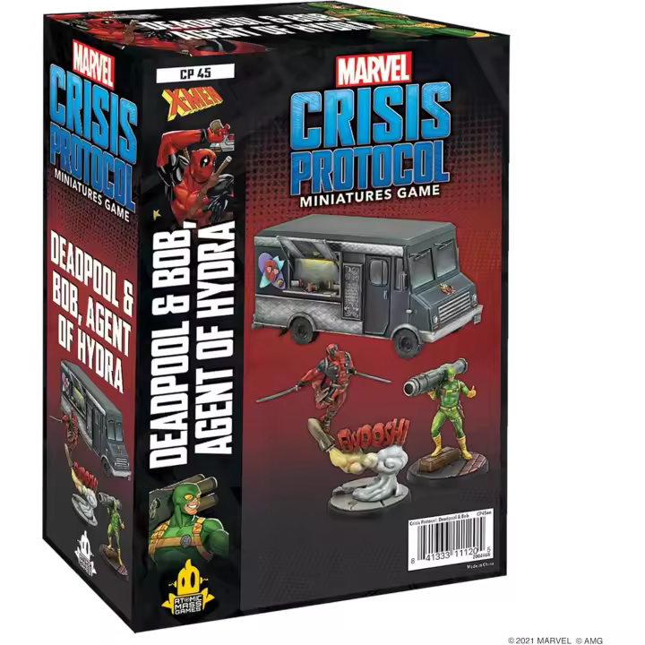 MARVEL CRISIS PROTOCOL: DEADPOOL & BOB AGENT OF HYDRA INGLES FIGURAS DE PVC - ASMODEE - 1