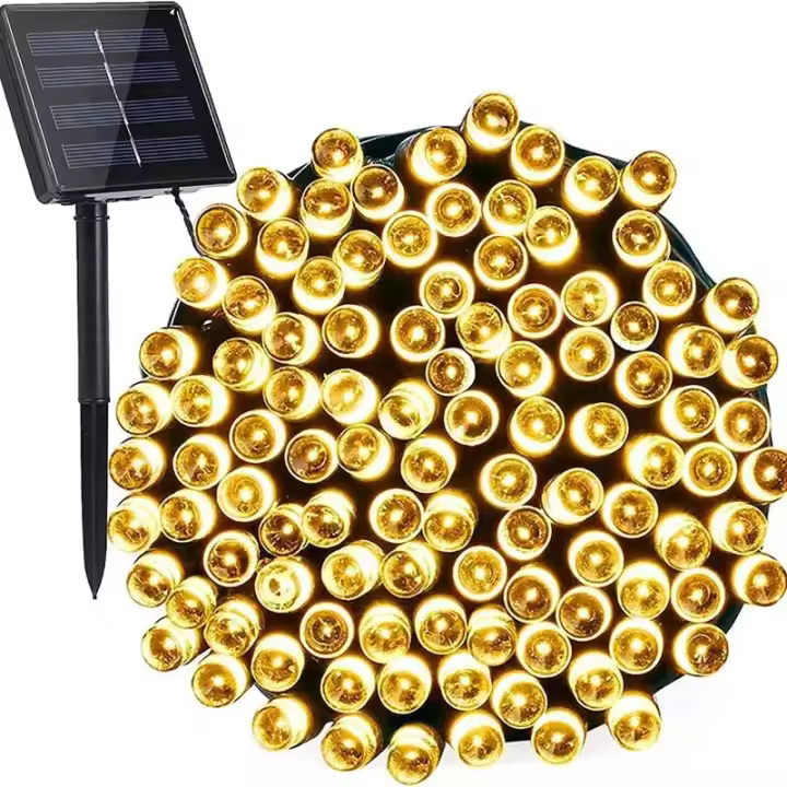 Luz De Cadena Solar LED 20-300 Para Jardín Inalámbrica Impermeable 3V Guirnalda Para Navidad Y Fiestas Decoración De Hogar - 1