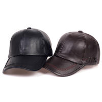 Gorra De Béisbol De Cuero Sólido Para Hombres Y Mujeres Gorra De Invierno Ajustable Casual Negro Para Otoño Y Primavera - details 6