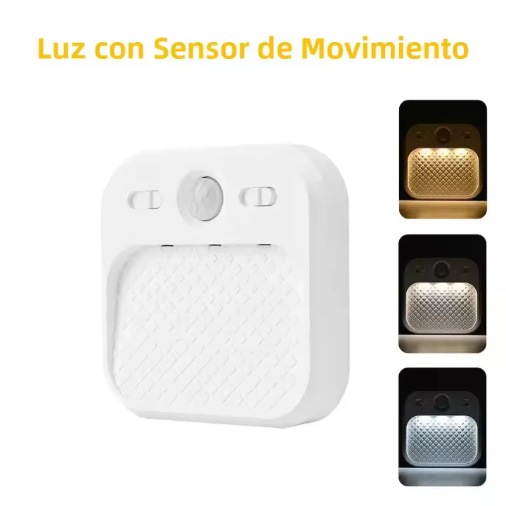 Luz Nocturna LED Con Sensor De Movimiento Magnética Removible Tri-color Ajustable Para Dormitorio Escalera Armario Armario Iluminación - 1