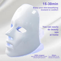 Máscara Facial LED De 7 Colores Terapia Fotodinámica Hidratación Rejuvenecimiento Anti Acné Eliminación De Arrugas Reducción De Poros Uso En Salón Y Hogar - details 1