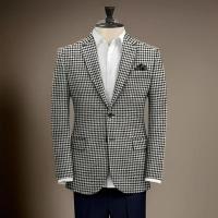 Chaqueta De Traje De Cuadros Para Hombre Estilo Americano Ajustada Con Borla Y Patrón De Perro Suave Para Bodas Y Uso Diario - details 4