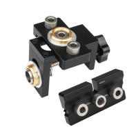 Kit De Guía De Boquilla Para Carpintería 3 En 1 Juego Ajustable De Localizador De Agujeros De Madera Y Aluminio Herramienta De Guía Para Agujeros De Armarios - details 7