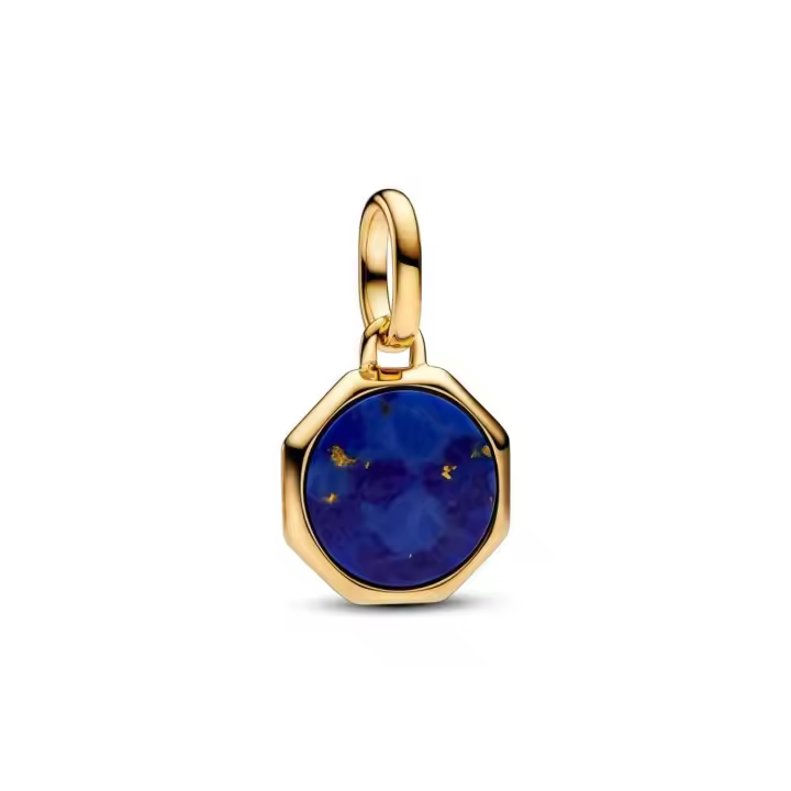 763388C01 - Charm Mini Medallón Grabable Pandora ME con un recubrimiento en oro de 14k Azul 763388C01 PANDORA Raíz Joyas Pandora MUJER inicio Charm Pandora Grabado online Mujer Pandora Original - 1