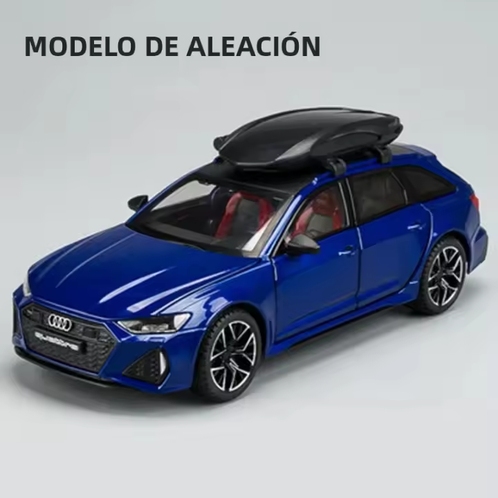 Modelo De Coche De Lujo Audi RS6 1:24 En Aleación Avant Estación Wagon Con Sonido Y Luz Juguete De Metal Para Niños Regalos - 1
