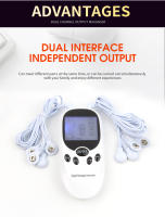 Masajeador Eléctrico De Fisioterapia Dual Canales Para Relajar Musculos Con 8 Almohadillas De Electrodo Gel Terapia De Cuidado De Salud - details 5