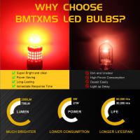 Bulbos De Luz Trasera LED BMTxms 2Pcs T20 7443 W21/5W Canbus Freno Retrovisor Sin Hiper Destello Luz Roja Blanca Para Coche - details 7