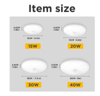 Lámpara De Techo Con Sensor De Movimiento PIR 15w 20w 30w 40w Luz Moderna Para Pasillo Garage Escalera Balcón 220V ABS Aluminio PC Ultra Delgada LED SMD2835 - details 4
