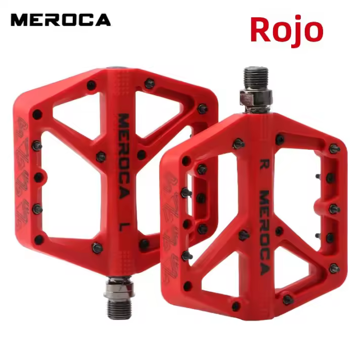 Pedales De Bicicleta MEROCA De Nylon Ultraligero Con Rodamientos Sellados Plataforma Plana Impermeable Antideslizante Para Montaña Y Carretera - 1