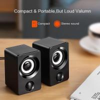 Minialt para cargador with Alimentación USB, cable de 1,3 m, 1 par de altavoces de graves | AltaVocos para ordenador (Negro) - details 2