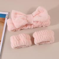 3Pcs Algodón Absorbente Espuma Cabezal Y Muñequera De Spa Para Lavado De Rostro Toalla De Maquillaje Bandas De Cabello Scrunchies Casual Unisex - details 3