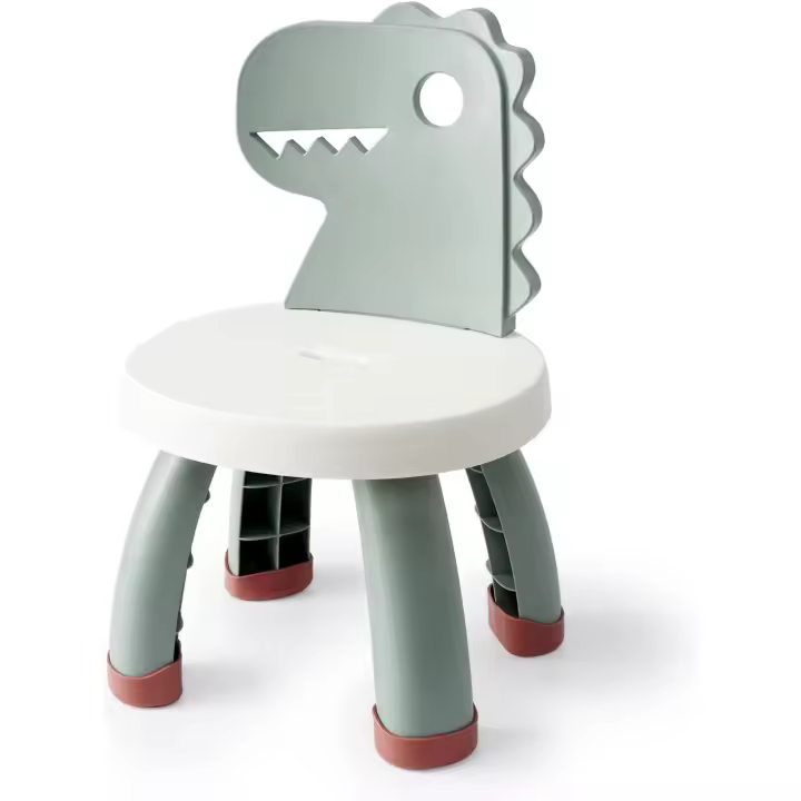 Silla de dosaurio de plástico para niños, Resistant, duradera, Diseño ergonómico antideslizante,para de 2 años  Verde - 1