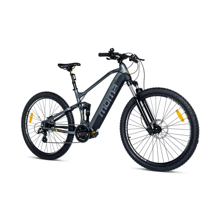 Moma Bikes Bicicleta Electrica, EMTB-29"PRO Full Suspension Motor Central, SHIMANO Altus 8v & Frenos Disco Hidráulicos, Bateria Integrada Ion Litio 48V 13Ah (Talla L-XL) - 1