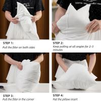 Inyahome Set De Almohadas Rectangulares De Poliéster 100% Para Sofá Y Cama Relleno De Cojines Blanca Tamaño 30x50cm 45x45cm 50x50cm - details 3