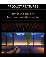 Tira De Luz LED COB CCT De 10M 624 LEDs/m Alta Densidad Flexible 5mm Luces Lineales Dimmables 3 Cables DC24V 2700K a 6500K Para Sala De Estar - details 4
