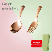 Juego De Comedor Portátil Para Niños En Acero Inoxidable 304 Uso Exterior Utensilios De Desayuno Y Postre Combinación De Cuchara Y Tenedor - details 14