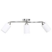 vidaXL Lámpara de techo pantallas cerámica cono blanco 3 bombillas E14 - details 1