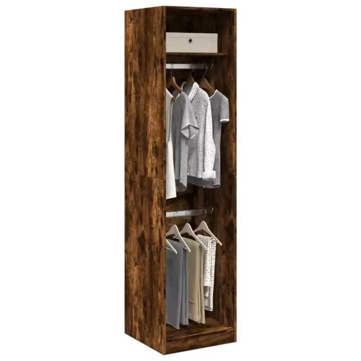 vidaXL Armario de madera de ingeniería roble ahumado 50x50x200 cm - 1