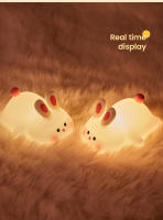 Lámpara Nocturna Recargable De Silicona Con Sensor Táctil De Conejo Grande Luz USB Para Decoración De Fiesta Y Regalo Para Niños - details 18