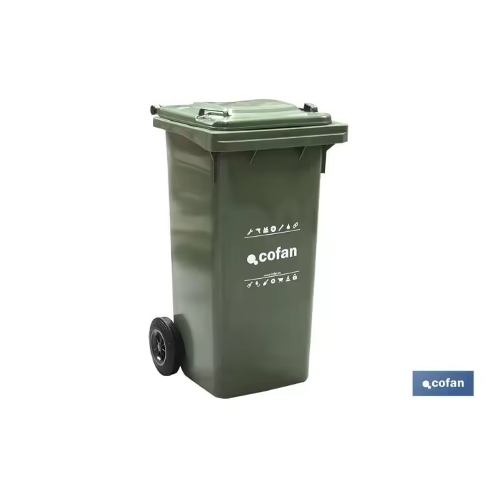 Cofan Contenedores para Basura | Capacidad de 120 Litros | Fácil Transporte | Cubos de Basura y Reciclaje - 1