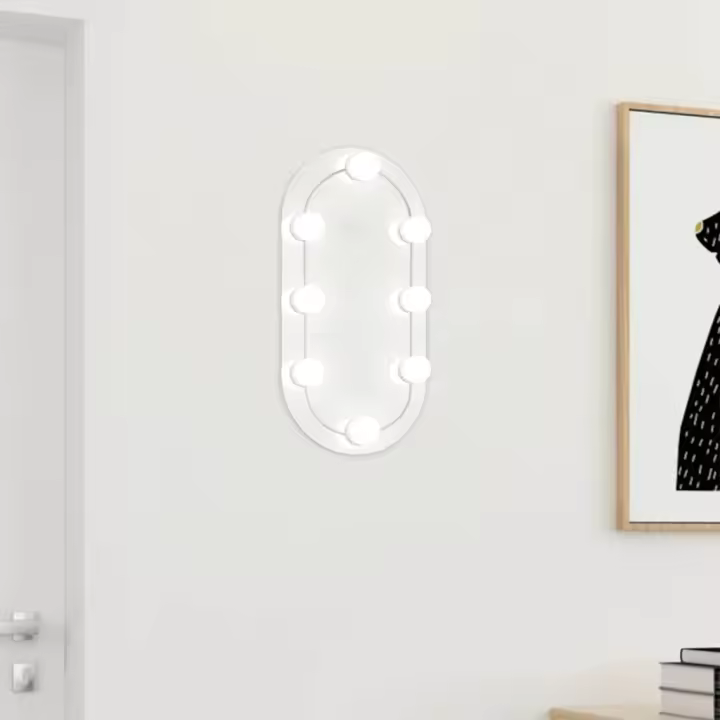vidaXL Espejo con Luces LED Vidrio Ovalado Tocador Maquillaje Baño Dimensiones 40 x 20 cm,  15 x 40 cm,  20 x 50 cm y mas - 1