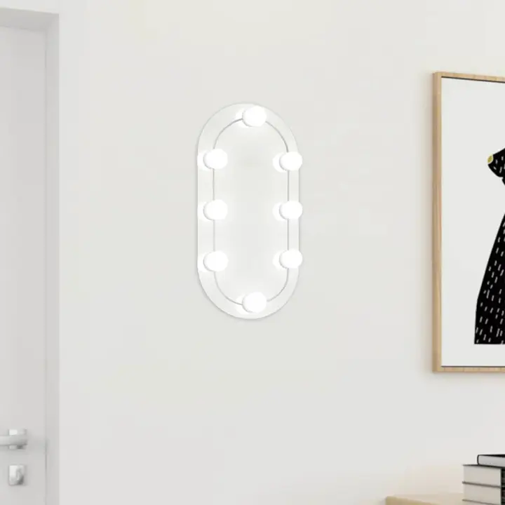 vidaXL Espejo con Luces LED Vidrio Ovalado Tocador Maquillaje Baño Dimensiones 40 x 20 cm,  15 x 40 cm,  20 x 50 cm y mas - 1