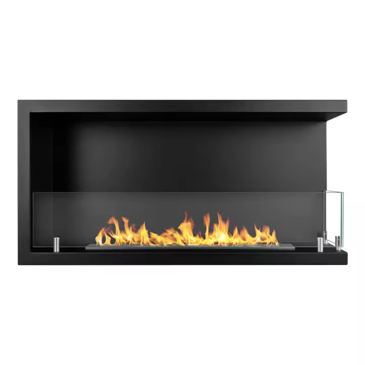 Chimenea de Bioetanol de Esquina empotrada biochimenea de Esquina 90x45 SUTRI 90 DX - 1