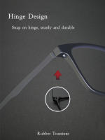 Gafas Antiglareante De Luz Azul Ultraligera Y Cómodas TR90 Para Hombre Y Mujer Marco Cuadrado Retro De Negocios Ópticas Unisex - details 5