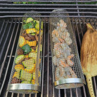 Cesta De Barbacoa TARKA Para Camping Y Excursiones En Acero Inoxidable Malla Portátil Para Grill Exterior Accesorios De Cocina De Camping - details 6