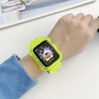 Carcasa Transparente + Correa Para Apple Watch Series 9 8 7 6 SE 5 Compatible Con Iwatch 3 Correa De Plástico 38mm 40mm 42mm 44mm 45mm 49mm - details 0