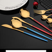 Juego de Vajilla de Cena de Acero Inoxidable Rosa 16pcs Cuchillo, Cuchara, Cubierto - details 0